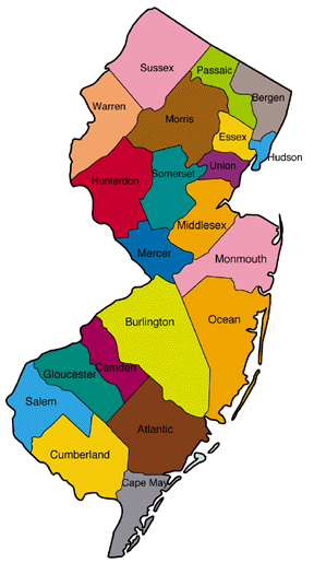 clipart map of new jersey - photo #42