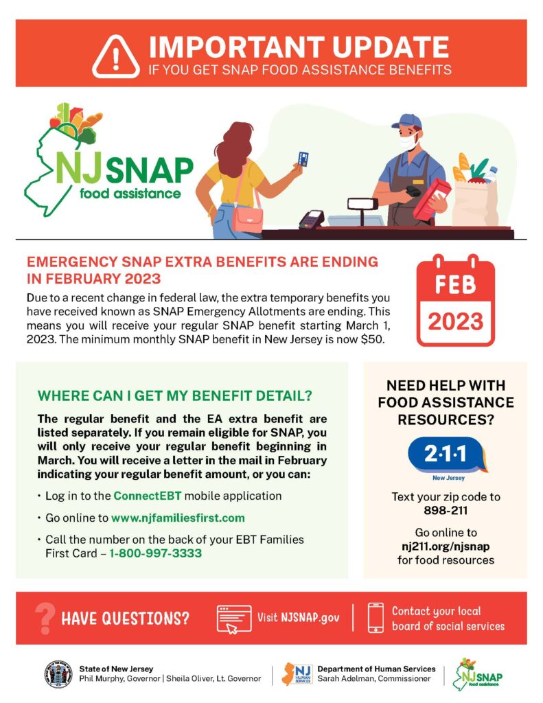Increased NJ SNAP Benefits to End in March Advocates for Children of