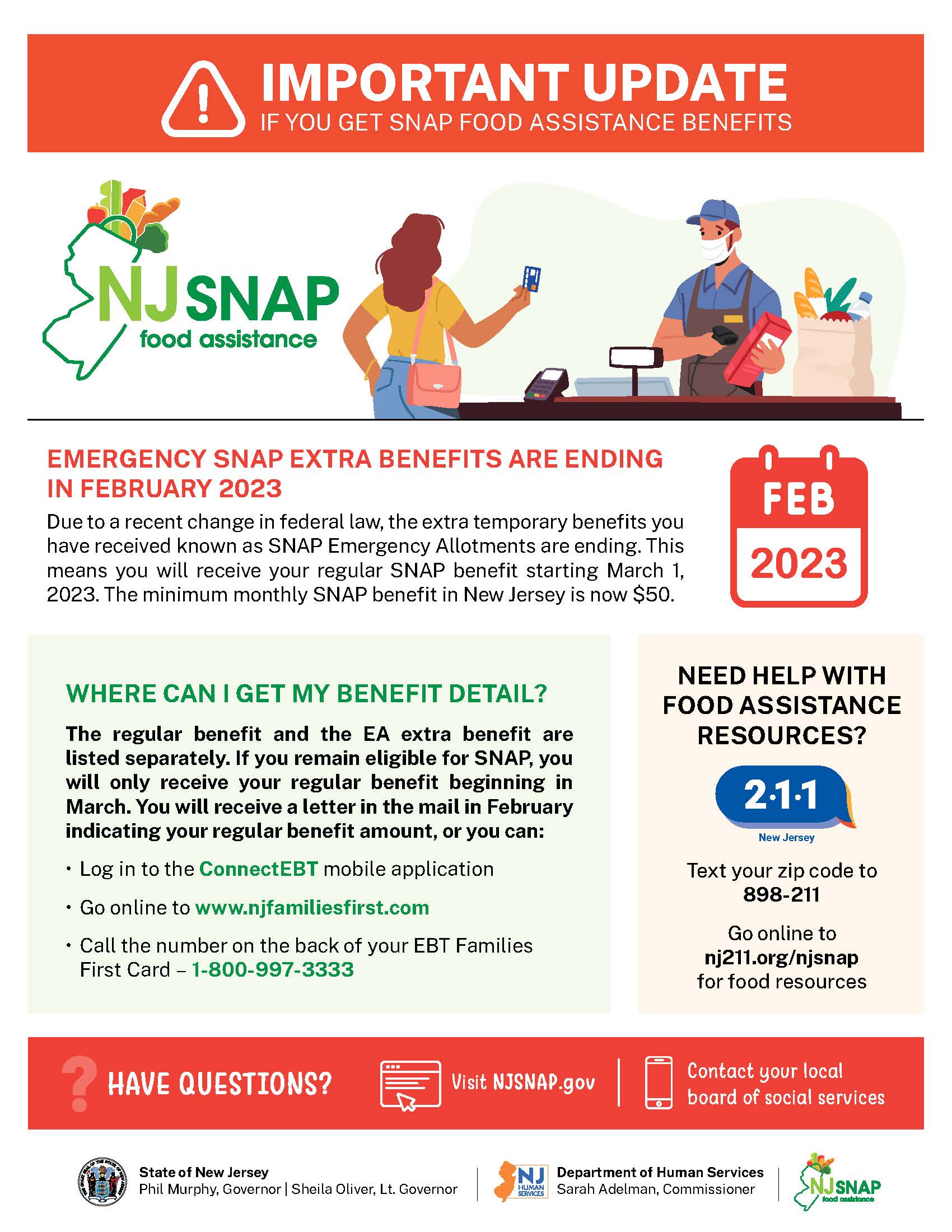 Increased NJ SNAP Benefits to End in March Advocates for Children of New Jersey